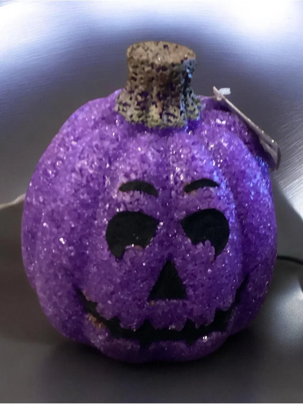Purple Pumpkin Lighted Jack-o’-lantern